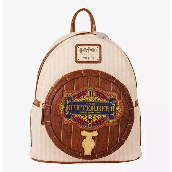 NWT Loungefly Harry Potter Butterbeer Barrel Scented Mini Backpack - Picture 1 of 4